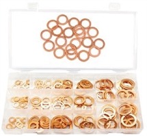 Conjunto de Anilhas de Cobre 4 a 22 mm 220 Peças