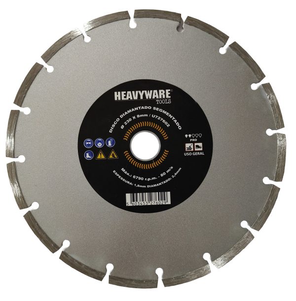 Disco Diamantado Segmentado 230x8 mm Geral Obra